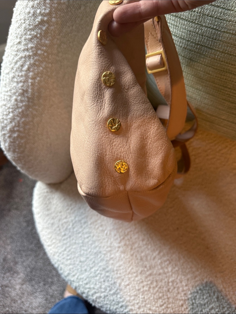 Hammitt Morgan Blush Pink Leather Shoulder Bag with Gold Hardware - Picture 4 of 7